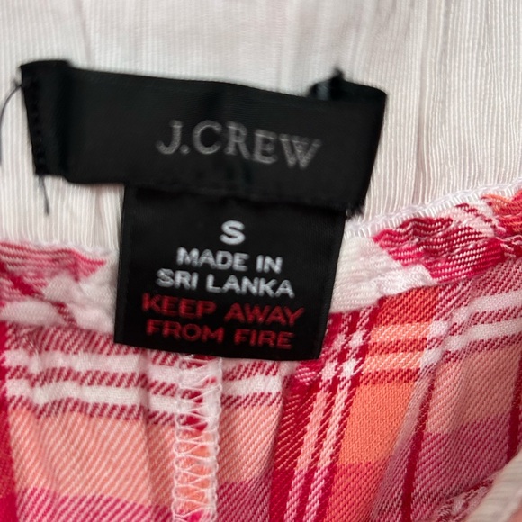 J. Crew Pink and White Plaid Pajama Pants - Picture 2 of 2